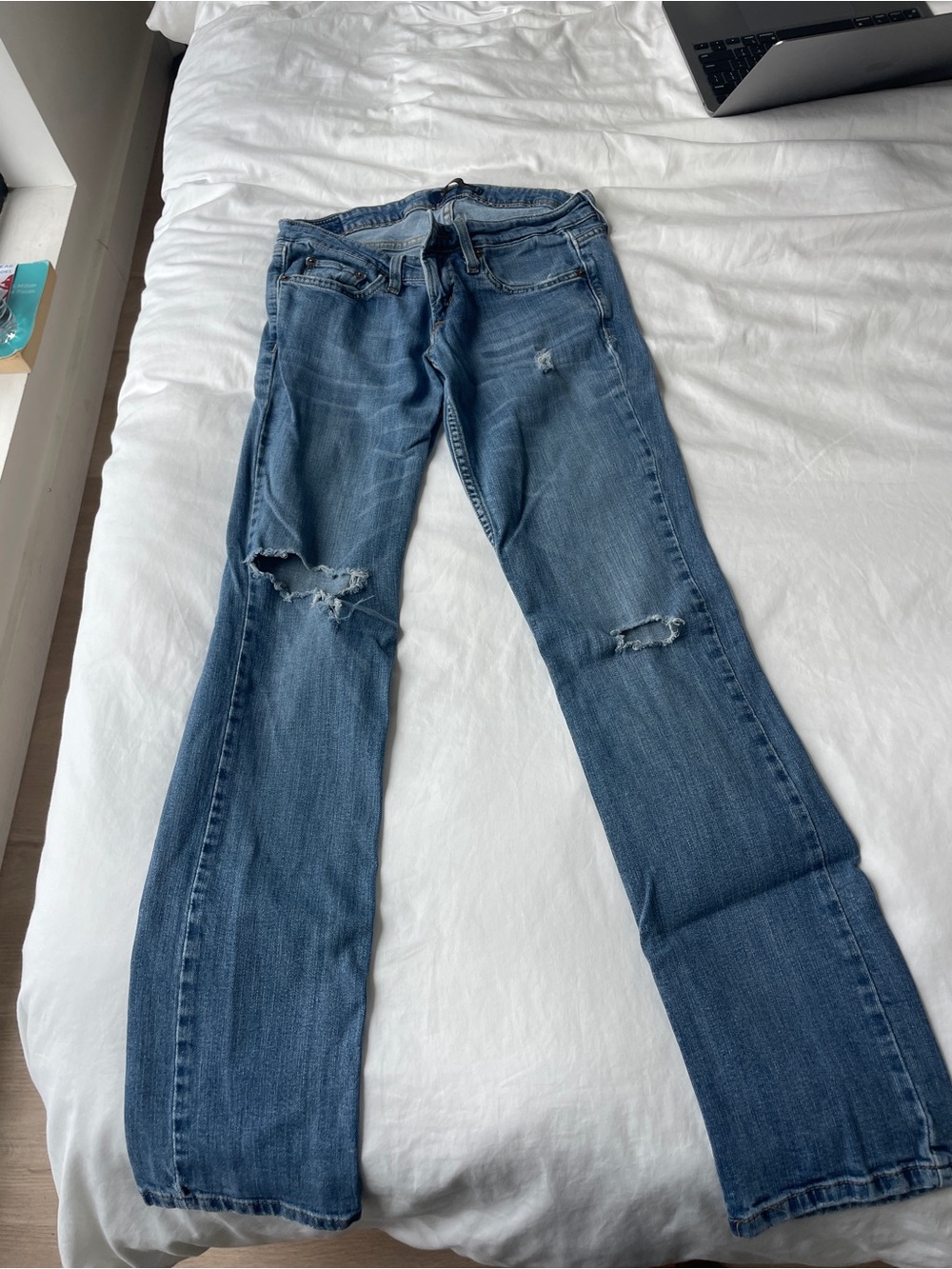 Levi's Distressed Blue Straight-Leg Jeans
